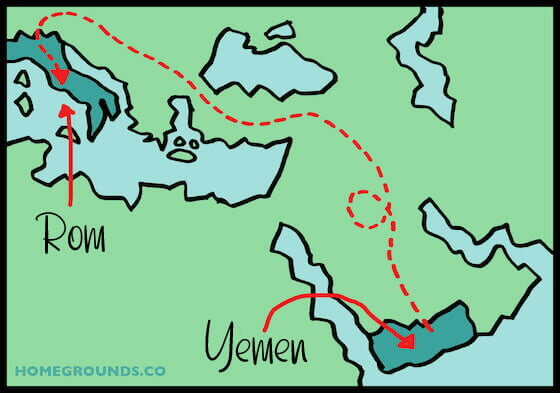 Yemen-to-Rome
