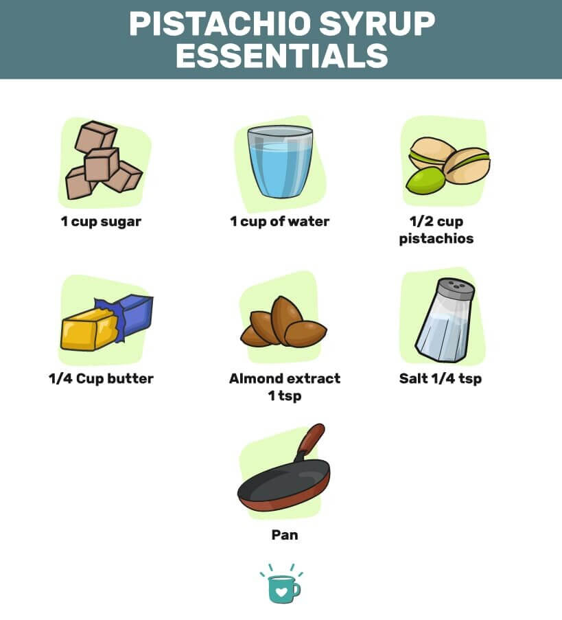 制作开心果糖浆所需要的东西