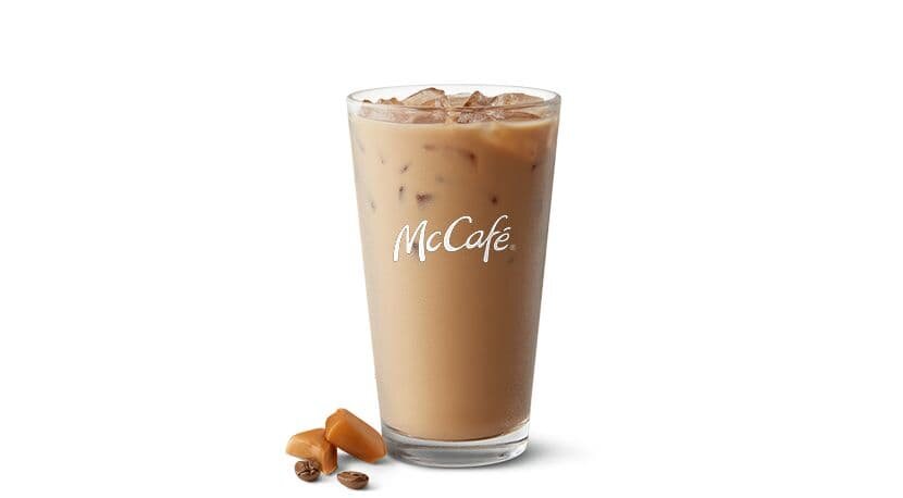 麦当劳的冰焦糖咖啡