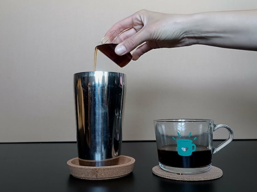 添加冷咖啡浓缩